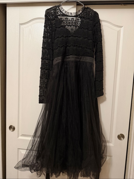 Baltic Born Dresses & Skirts - Baltic Born Black Lace Long Sleeve Tulle Gown